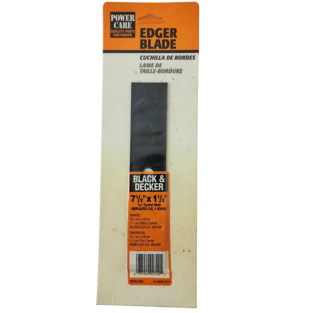 Power Care Edger Blade for Black & Decker 7.5 x 1.5 Inch Replaces OE 82-024 NEW